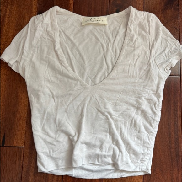 White V-Neck Women's Top - Picture 2 of 3